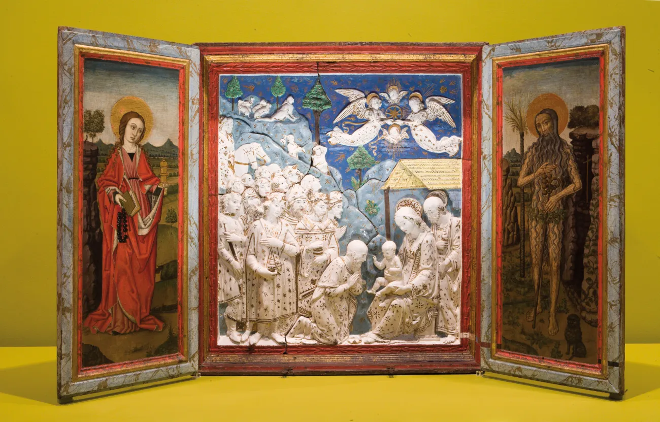 Obras italianas en el monasterio: el relieve de la Epifanía del taller de Andrea della Robbia