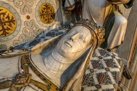 Detall del retrat de la reina Elisenda