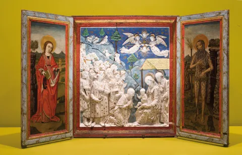 Obras italianas en el monasterio: el relieve de la Epifanía del taller de Andrea della Robbia