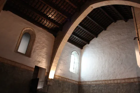 Els arcs diafragma i la coberta a dues vessants